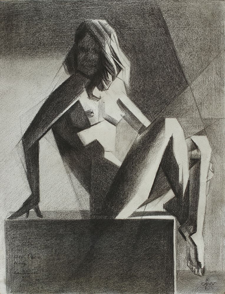 Art Deco Nude - 20-08-22 art print by Corne Akkers for $57.95 CAD