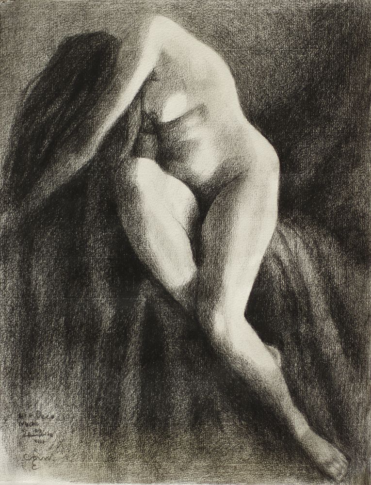 Art Deco Nude - 29-08-22 art print by Corne Akkers for $57.95 CAD