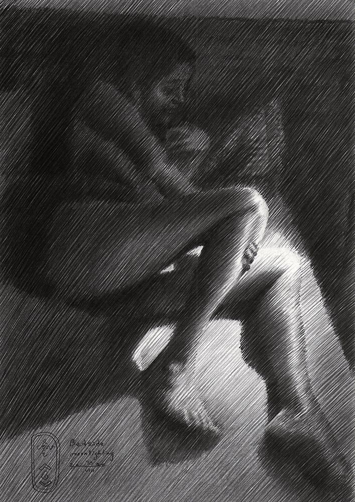 Bedside Moonlighting art print by Corne Akkers for $57.95 CAD