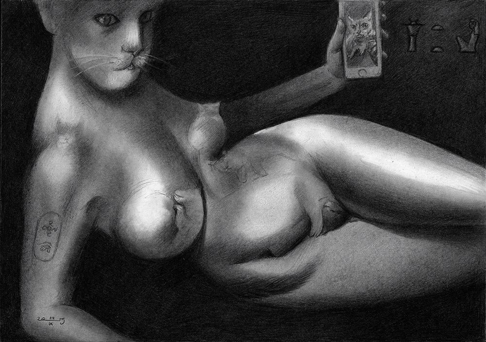 Bastet - 04-10-19 art print by Corne Akkers for $57.95 CAD