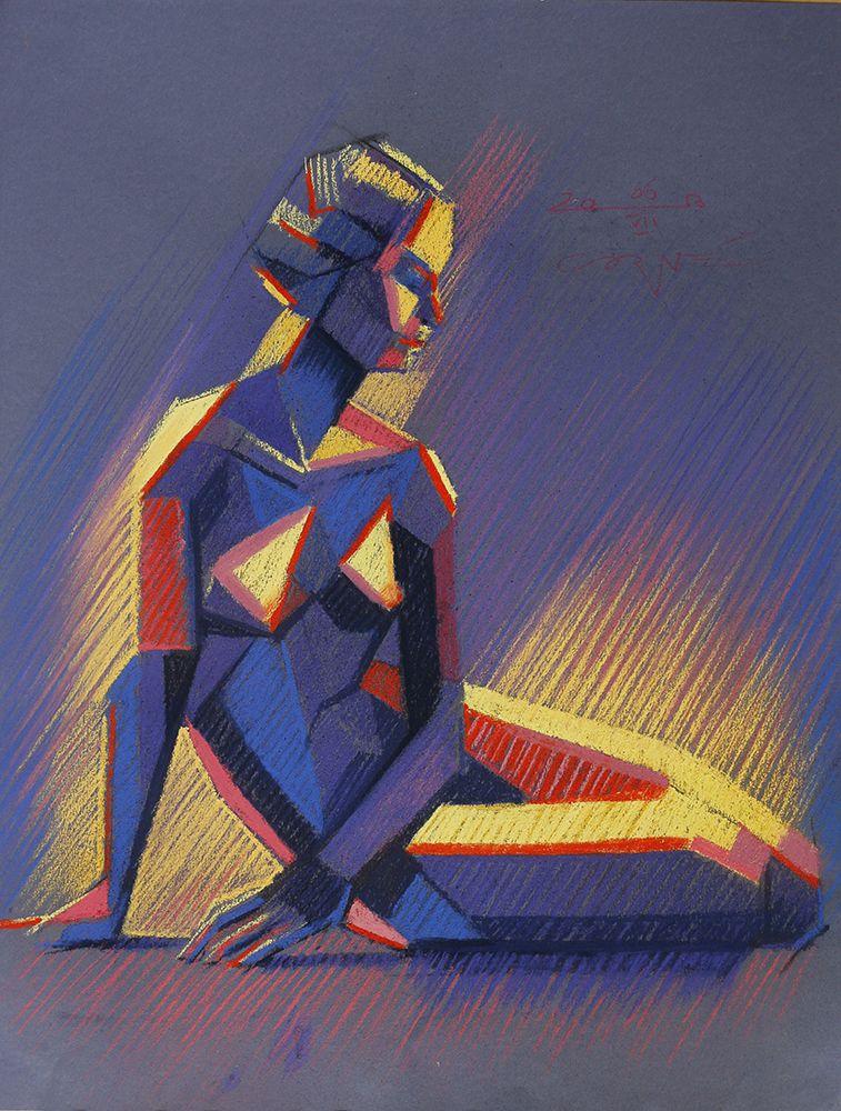 Cubist Nude 04 (2013) art print by Corne Akkers for $57.95 CAD