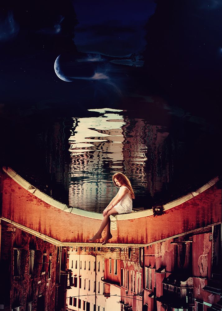 Venice In Wonderland. Girl On A Bridge art print by Alla Simacheva for $57.95 CAD