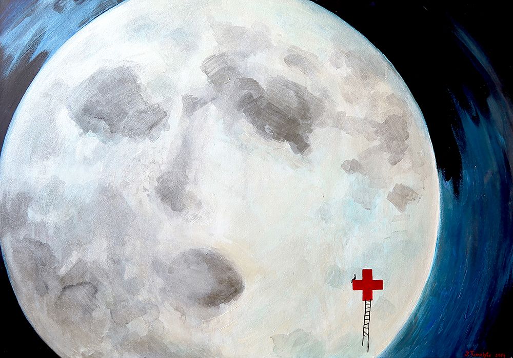 Moon art print by Julija Belickiene for $57.95 CAD