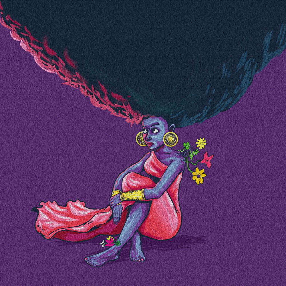 The hair queen art print by Joshua Msonthe for $57.95 CAD