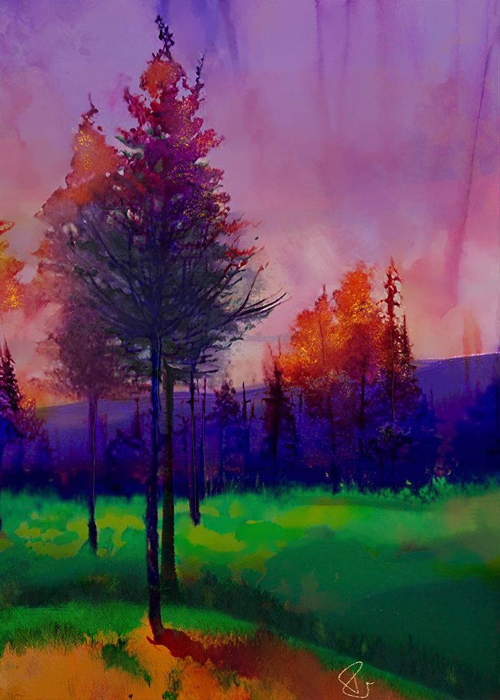 Trees at Sunset art print by Ruth Day for $57.95 CAD
