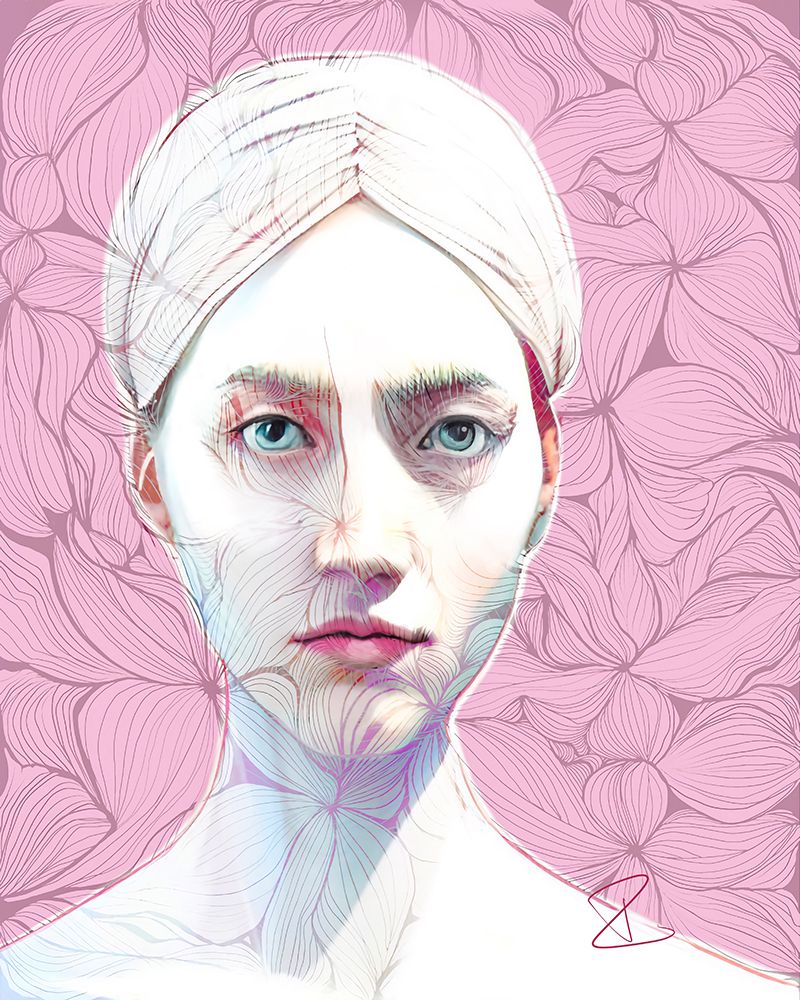 Woman with Zen Doodles art print by Ruth Day for $57.95 CAD
