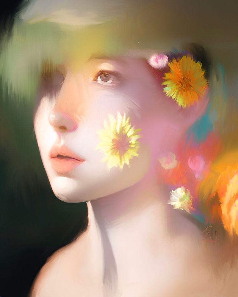 Willow with Flowers art print by Ruth Day for $57.95 CAD