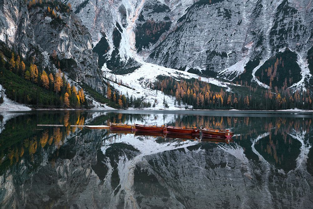 Reflection Ii - Pragser Wildsee art print by Jrmgard Sonderer for $57.95 CAD