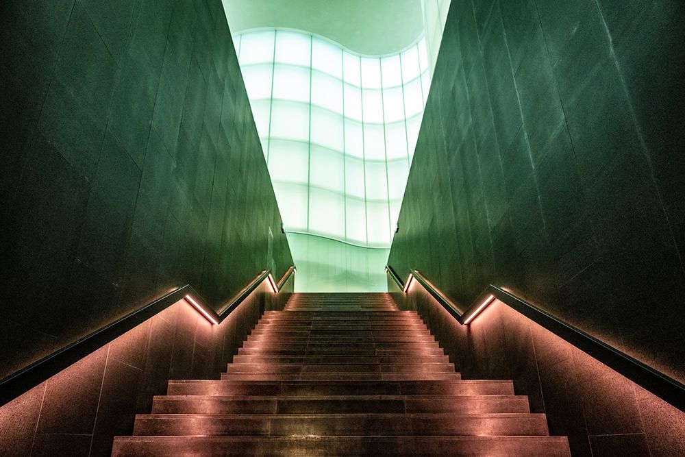 atrium stairs art print by Linda Wride for $57.95 CAD