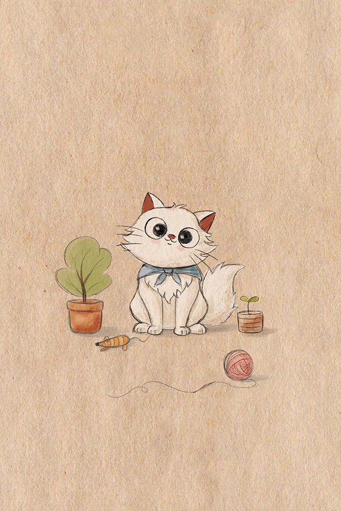 Kawaii Cat art print by Xuan Thai for $57.95 CAD