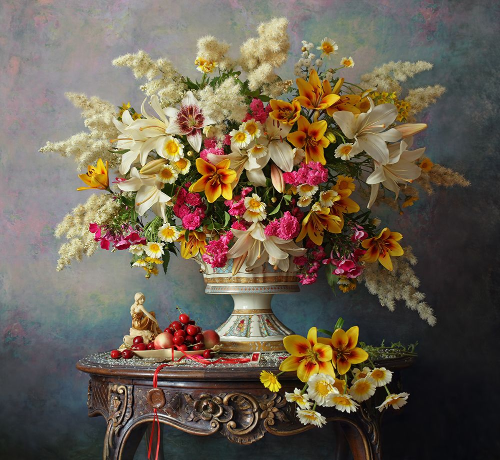Still Life With Flowers art print by Andrey Morozov for $57.95 CAD