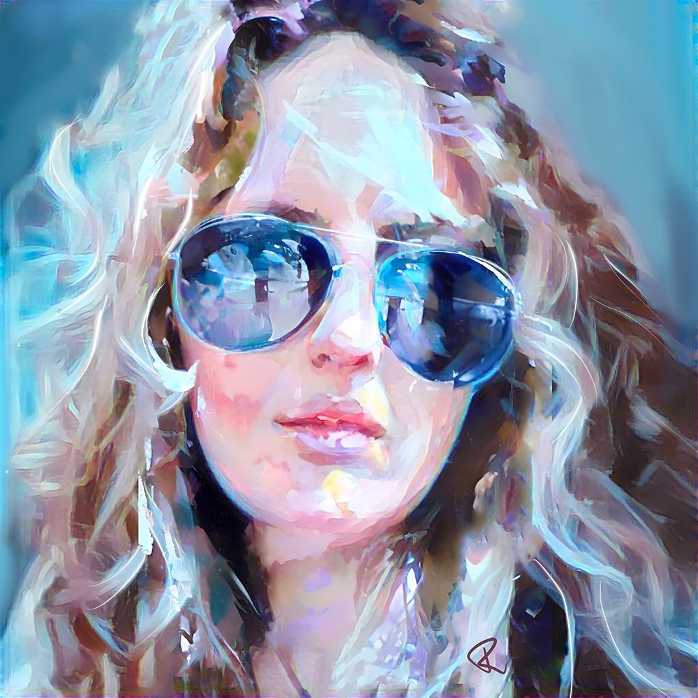 Self Portrait Imitating Janis Joplin art print by Ruth Day for $57.95 CAD