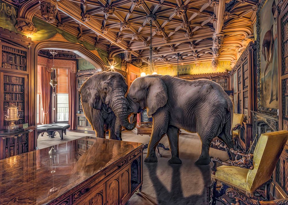 Elephants 1 art print by Baard Martinussen for $57.95 CAD
