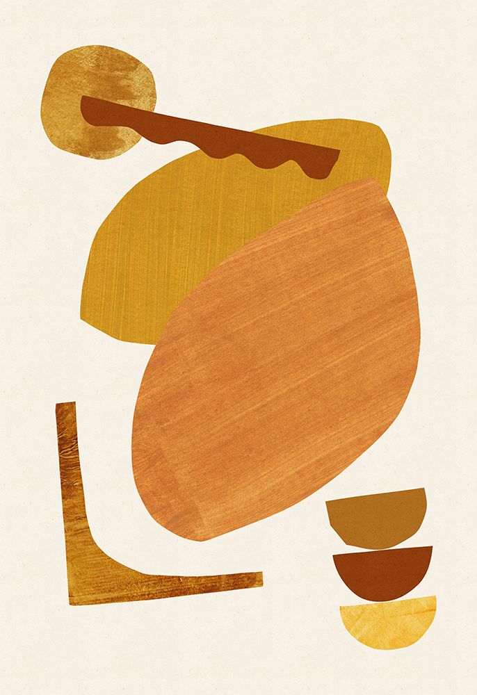 Abstract Collage With Warm Shapes art print by Alisa Galitsyna for $57.95 CAD