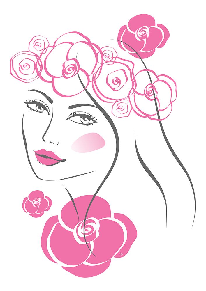 Pink Flowers art print by Martina for $57.95 CAD