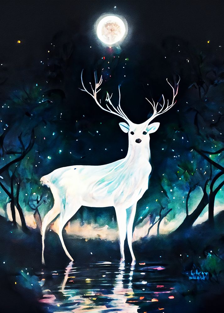 Paint Deer art print by Muh Asdar for $57.95 CAD