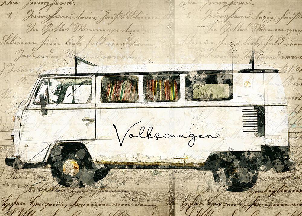 classic vw combi art print by Lembayung Senja Studio for $57.95 CAD