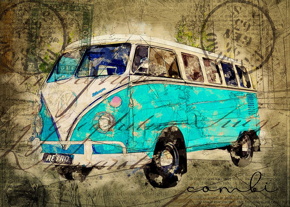 vw combi tosca art print by Lembayung Senja Studio for $57.95 CAD