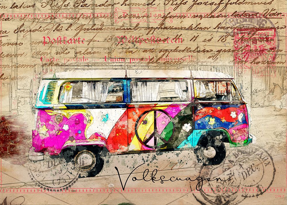 vw combi art art print by Lembayung Senja Studio for $57.95 CAD