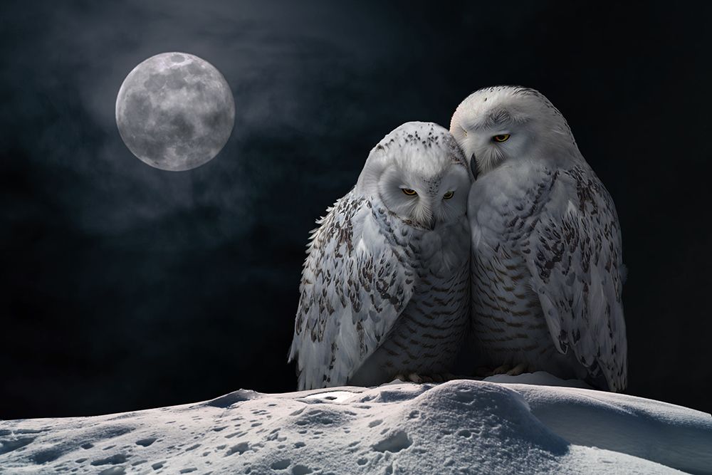 Moonowls art print by Marcel Egger for $57.95 CAD