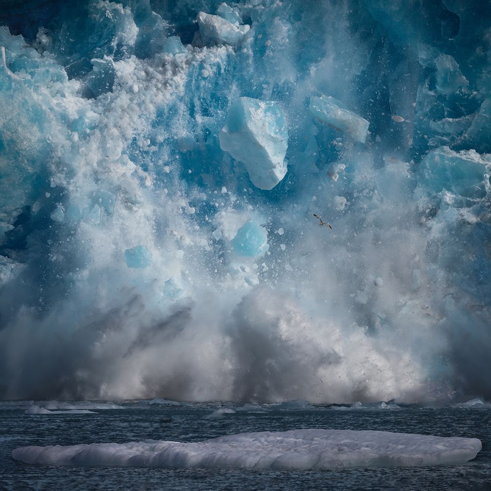 Ice Burg Falling art print by Leah Xu for $57.95 CAD