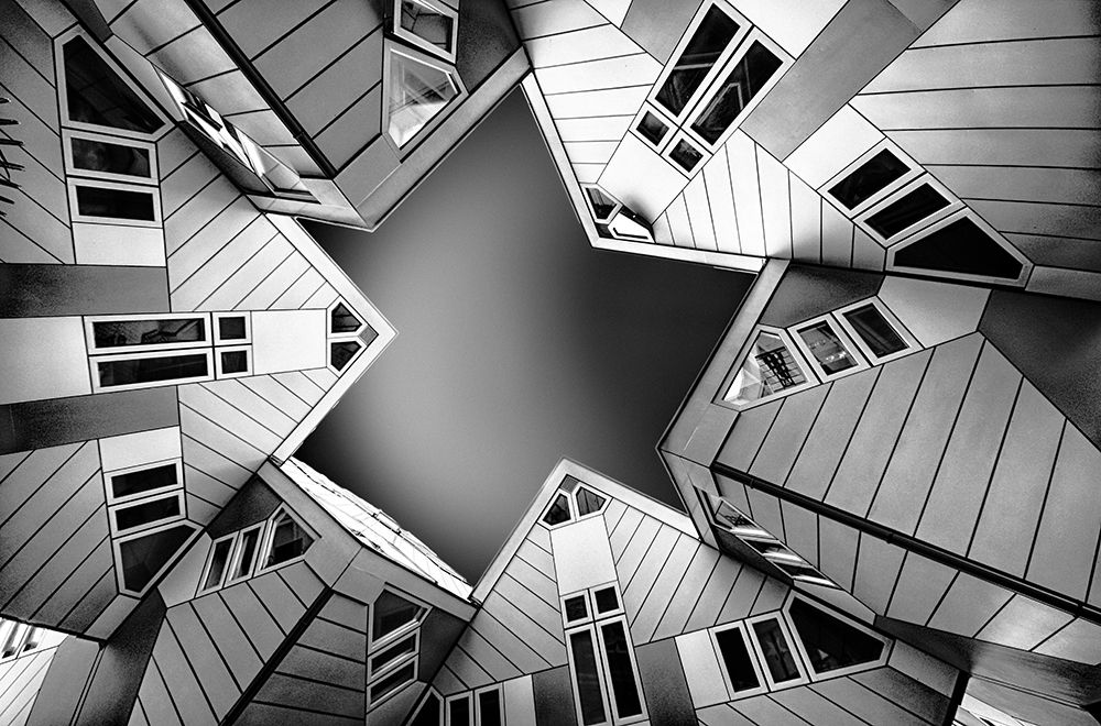 Cubic houses art print by Henk Langerak for $57.95 CAD