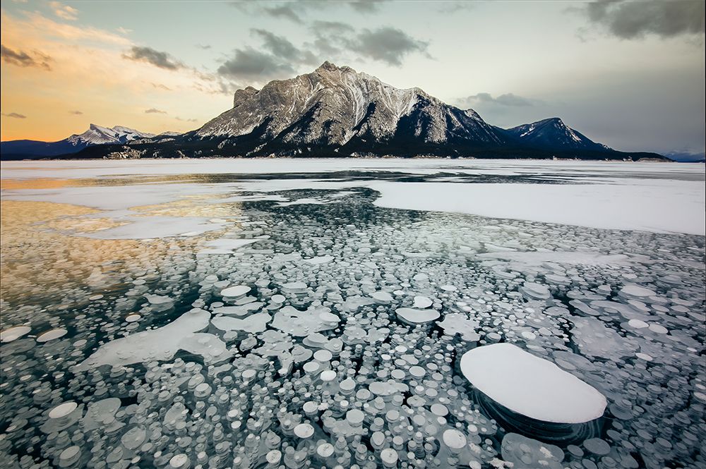 Bubble Lake Sunset art print by Herbert Rong for $57.95 CAD