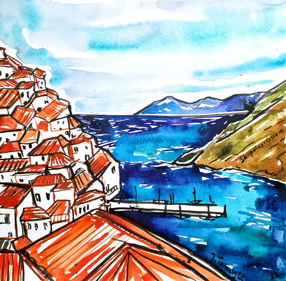 Skopelos / Greece art print by Julija Belickiene for $57.95 CAD