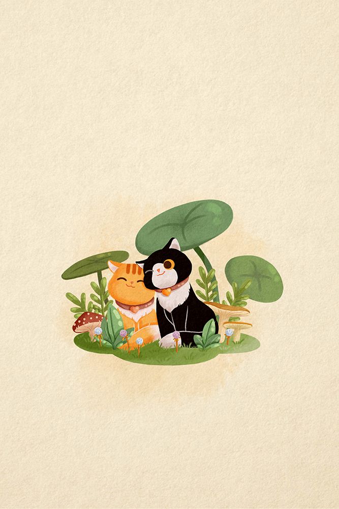 Cats in Love (1) art print by Xuan Thai for $57.95 CAD