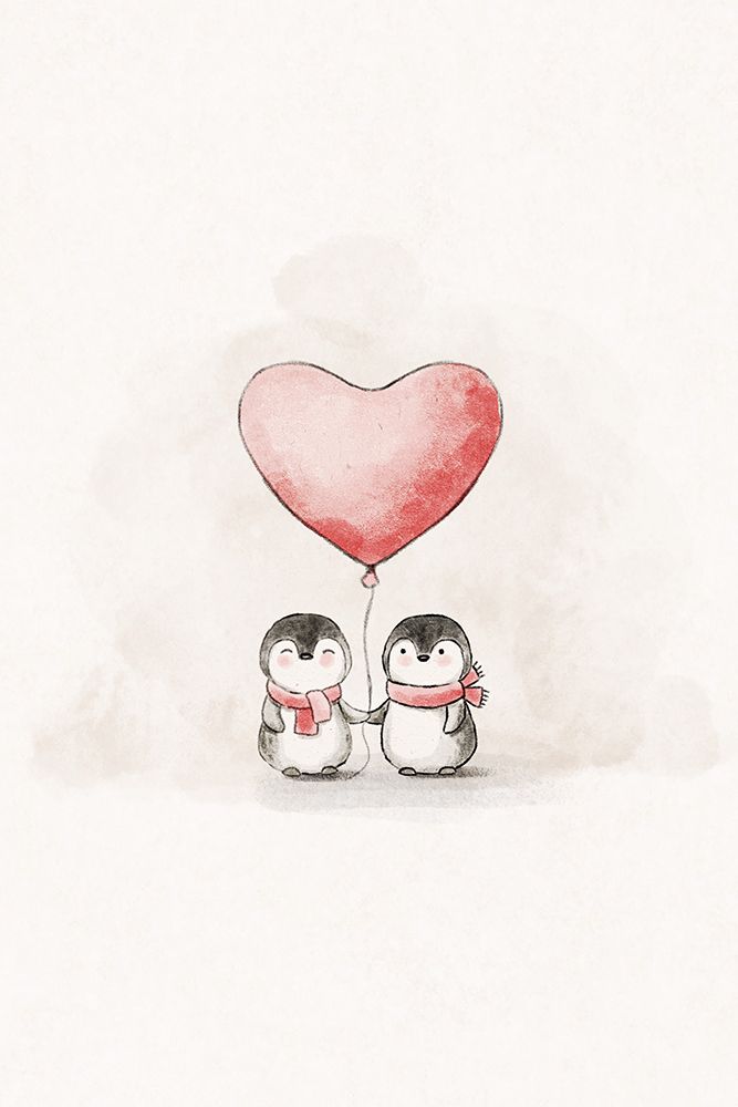 Penguin in Love (1) art print by Xuan Thai for $57.95 CAD
