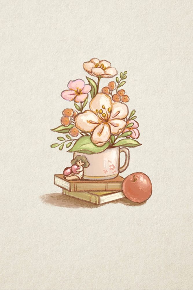 Flowers and Books (1) art print by Xuan Thai for $57.95 CAD