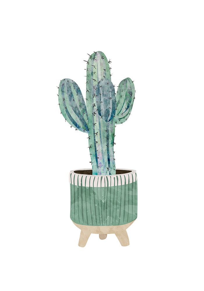 Boho scandi cactus 1 art print by Sarah Manovski for $57.95 CAD