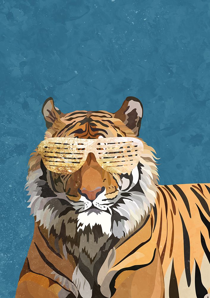 Hip Hop Tiger art print by Sarah Manovski for $57.95 CAD