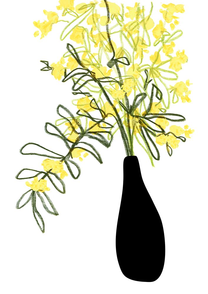 Yellow Blooms In A Vase art print by Rosana Laiz Blursbyai for $57.95 CAD