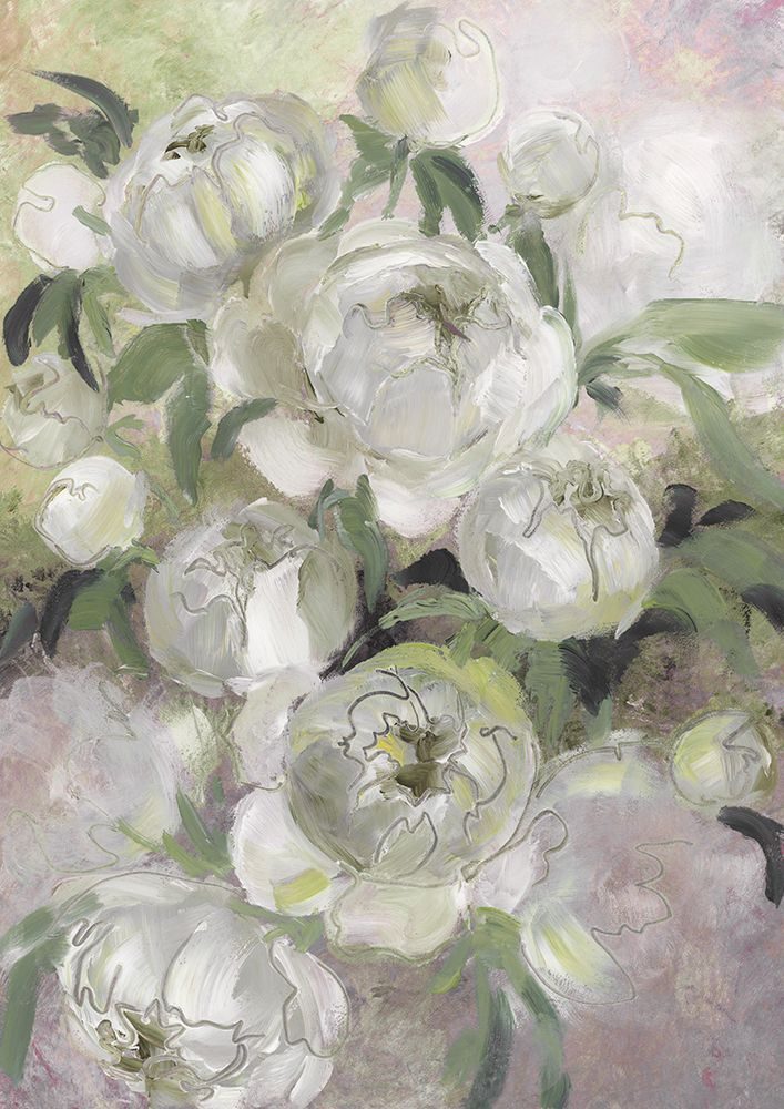 Sady painterly florals in green art print by Rosana Laiz Blursbyai for $57.95 CAD