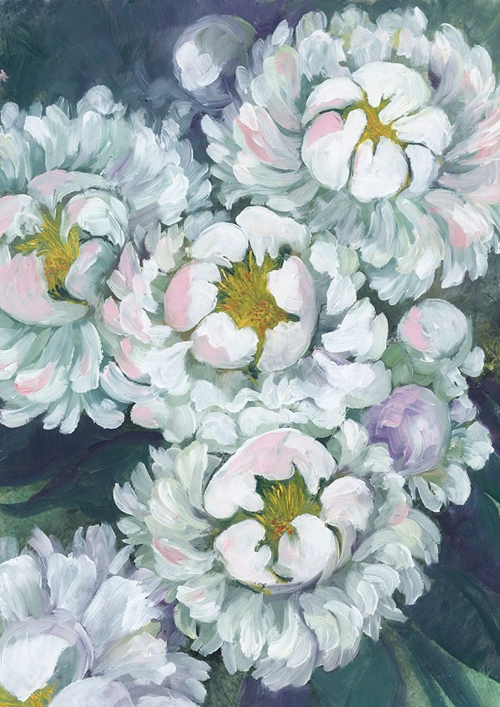 Willoh painterly peonies art print by Rosana Laiz Blursbyai for $57.95 CAD