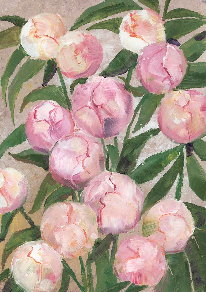 Valenty painterly peonies art print by Rosana Laiz Blursbyai for $57.95 CAD