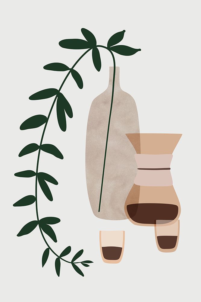 Boho coffee for two art print by Rosana Laiz Blursbyai for $57.95 CAD