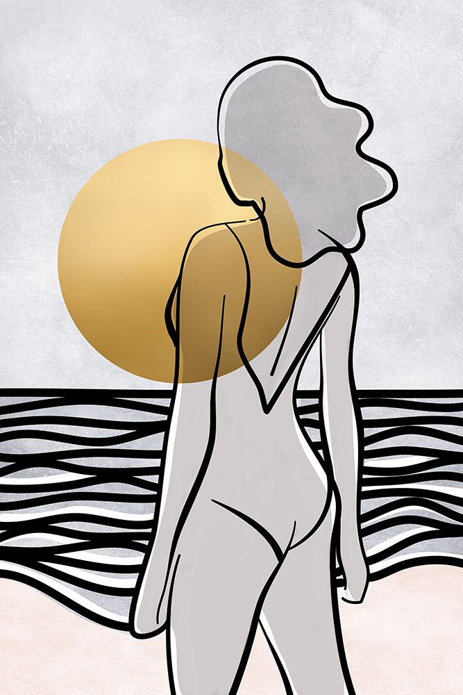 Maika and the sea art print by Rosana Laiz Blursbyai for $57.95 CAD