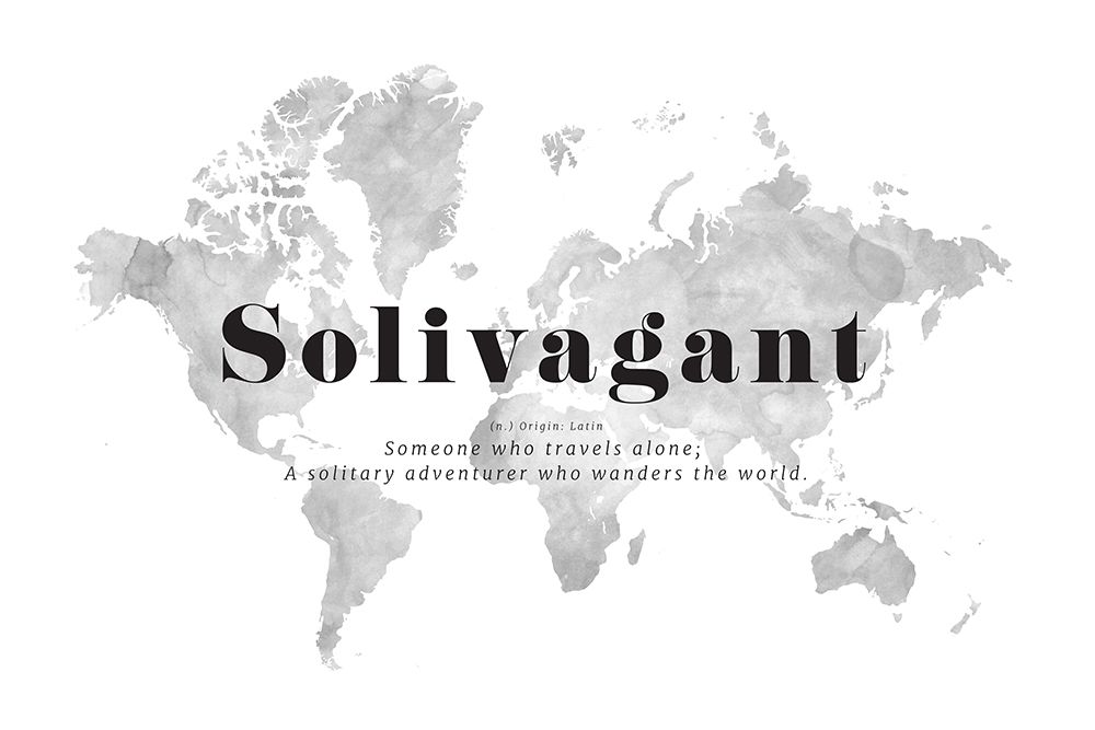 Solivagant world map art print by Rosana Laiz Blursbyai for $57.95 CAD