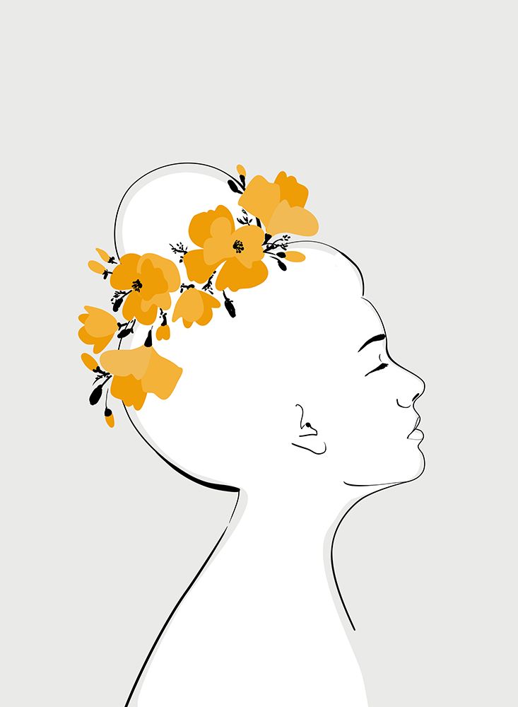 Floral Sanyu portrait art print by Rosana Laiz Blursbyai for $57.95 CAD