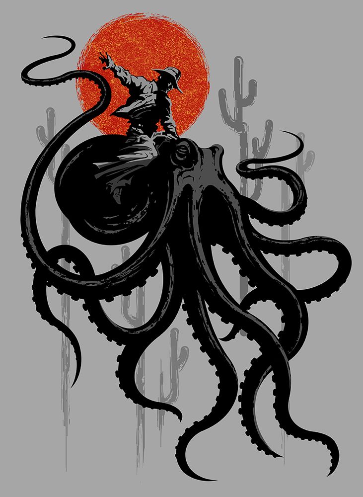 Riding The Octopus art print by Adam Lawless for $57.95 CAD