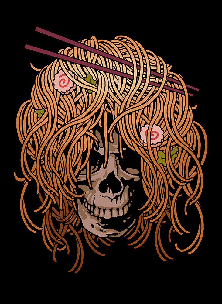 RAMEN SKULL art print by Adam Lawless for $57.95 CAD
