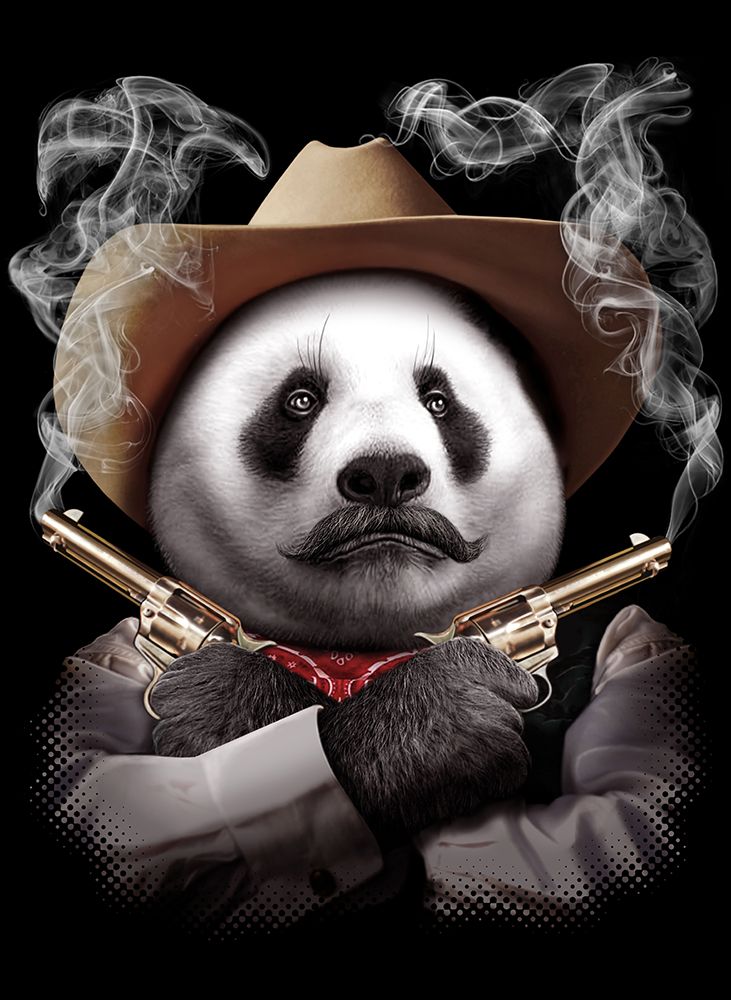 panda crossgun art print by Adam Lawless for $57.95 CAD