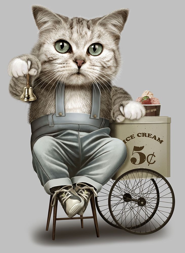 ice cream seller art print by Adam Lawless for $57.95 CAD
