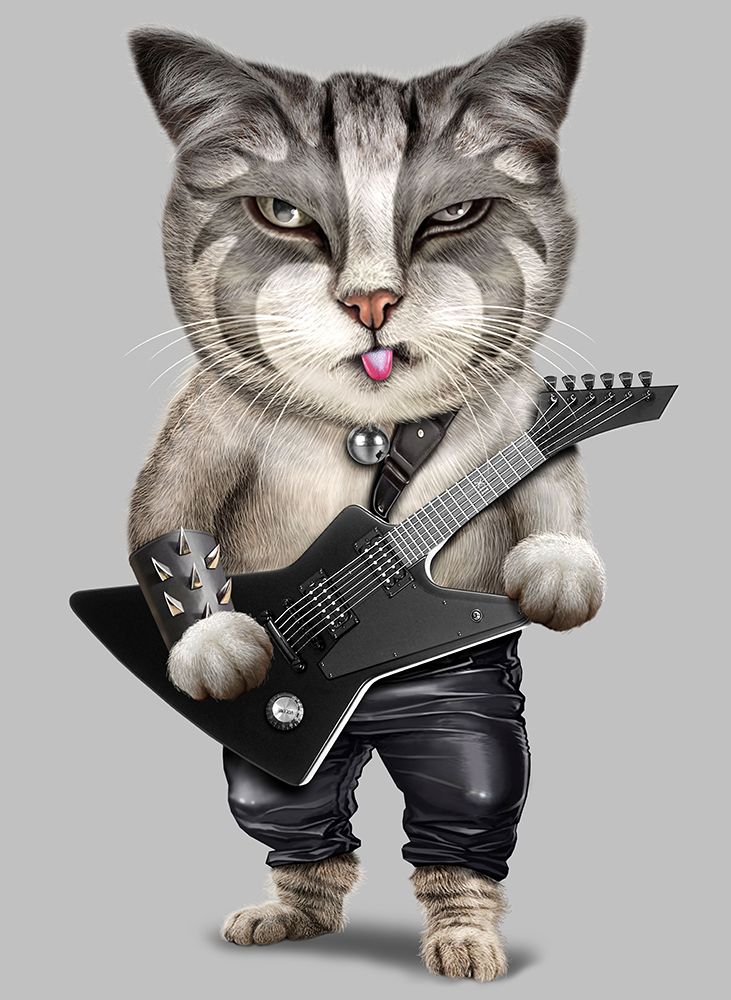 Heavy Metal Cat art print by Adam Lawless for $57.95 CAD