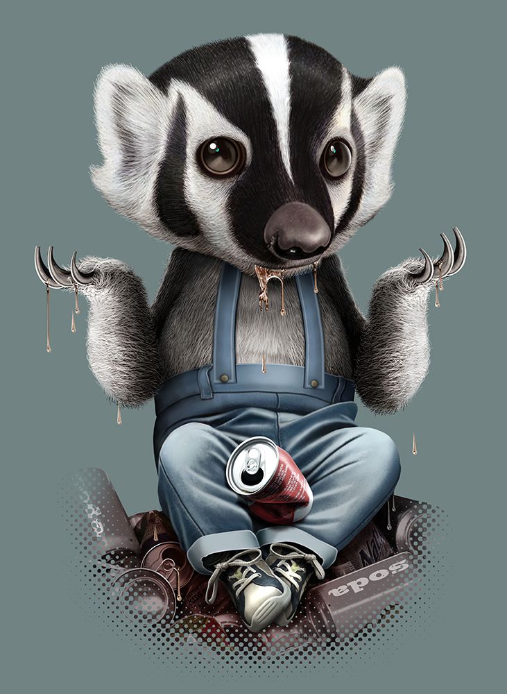 Badger Chill art print by Adam Lawless for $57.95 CAD