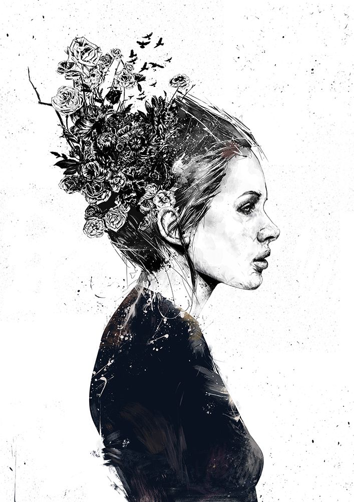 Blooming girl art print by Balazs Solti for $57.95 CAD