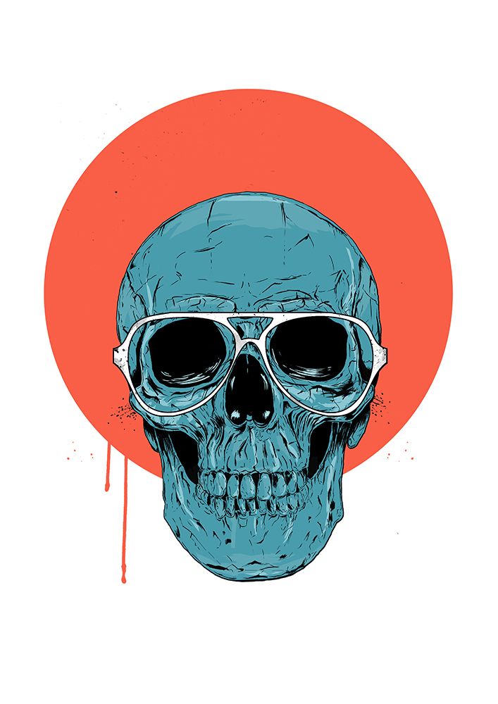 Blue Skull II art print by Balazs Solti for $57.95 CAD