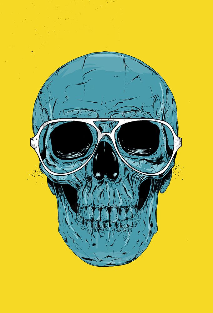 Blue Skull art print by Balazs Solti for $57.95 CAD